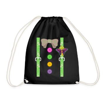 Chemise enchantée, porte-jarretelles jardin clé papillon - Sac de sport léger - noir - Devant