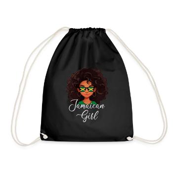 jamaican girl Flag Jamaica - Turnbeutel - Schwarz - Vorne