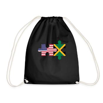 Jamaican American Jamaica - Drawstring Bag - black - Front