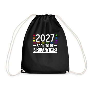 Gay Pride 2027 Mariage Mariage gay - Sac de sport léger - noir - Devant