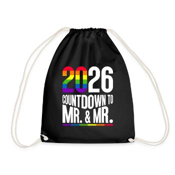 Gay Pride 2026 Mariage Mariage gay - Sac de sport léger - noir - Devant