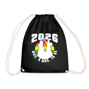 Gay Pride 2026 Mariage Mariage gay - Sac de sport léger - noir - Devant