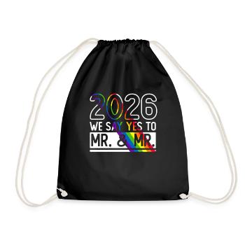 Mariage Gay Pride 2026 Mariage gay - Sac de sport léger - noir - Devant