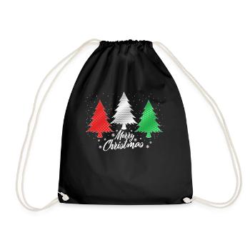 Chemise de Noël, joyeux Noël Accents métalliques - Sac de sport léger - noir - Devant