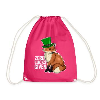 Zero Lucks Given Cute Kawaii Fox Ireland Irish Pun - Sac de sport léger - fuchsia - Devant