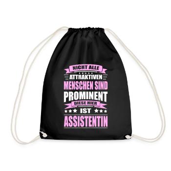 Nicht Alle Menschen Sind Prominent Assistentin - Turnbeutel - Schwarz - Vorne