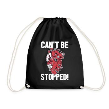 Can't Be Stopped Transplant Pacemakers Open Heart - Drawstring Bag - black - Front