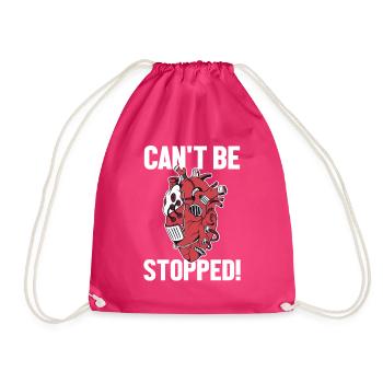 Can't Be Stopped Transplant Pacemakers Open Heart - Drawstring Bag - fuchsia - Front