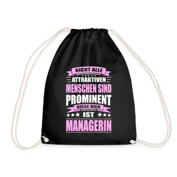 Nicht Alle Menschen Sind Prominent Managerin - Turnbeutel - Schwarz - Vorne