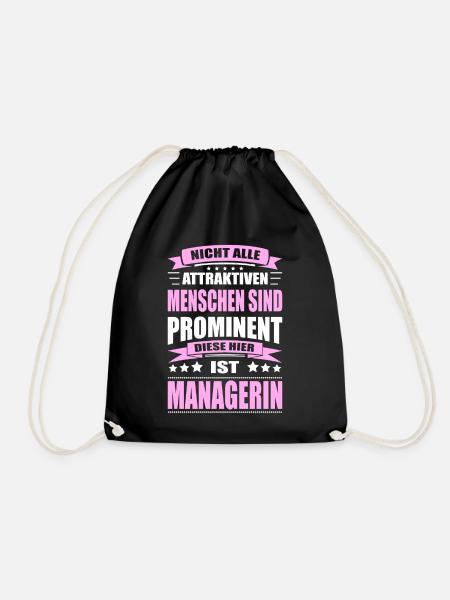 Nicht Alle Menschen Sind Prominent Managerin - Turnbeutel - Schwarz
