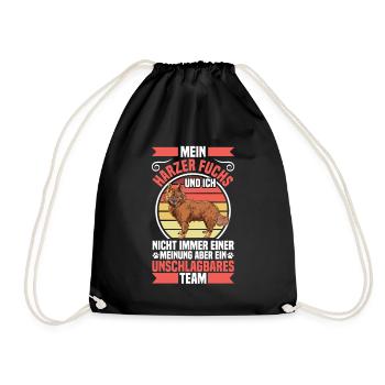 Harzer Fuchs is unbeatable herding dog herding fox - Drawstring Bag - black - Front