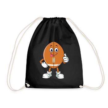 Football américain Joueur de football drôle - Sac de sport léger - noir - Devant