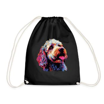Aquarelles Colorées Lagotto Romagnolo - Sac de sport léger - noir - Devant