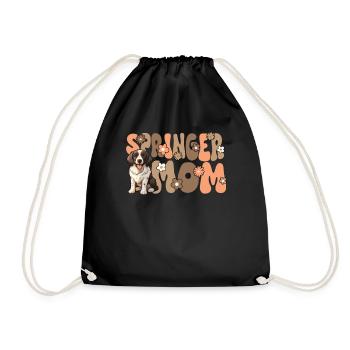 Springer Spaniel Groovy Springer maman - Sac de sport léger - noir - Devant
