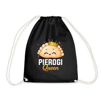 Pierogi princess Polish Pierogi - Drawstring Bag - black - Front