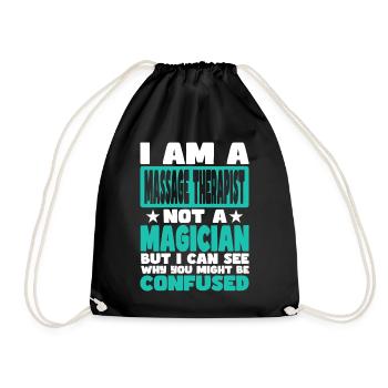 Massage Therapist - Drawstring Bag - black - Front