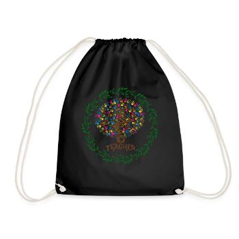 Special Education Shirt, Sped Teacher Tee, - Drawstring Bag - black - Front