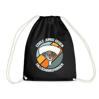 Skydiving Skydiver - Drawstring Bag - black - Front