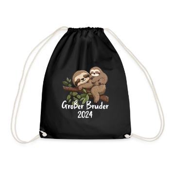 Big Brother 2024 Sloth - Drawstring Bag - black - Front
