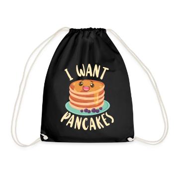 Amoureux des crêpes Les enfants je veux des crêpes - Sac de sport léger - noir - Devant