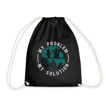 Anthropology My Problem My Solution Pictogram Dad - Drawstring Bag - black - Front