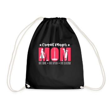 Joueur de croquet maman l’idole l’amateur de jeu de croquet - Sac de sport léger - noir - Devant