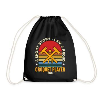 Joueur de croquet Une petite histoire Je suis un maître de croquet - Sac de sport léger - noir - Devant