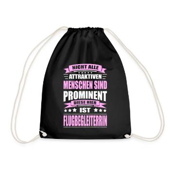 Nicht Alle Menschen Sind Prominent Flugbegleiterin - Turnbeutel - Schwarz - Vorne