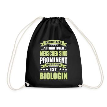 Nicht Alle Menschen Sind Prominent Biologin - Turnbeutel - Schwarz - Vorne