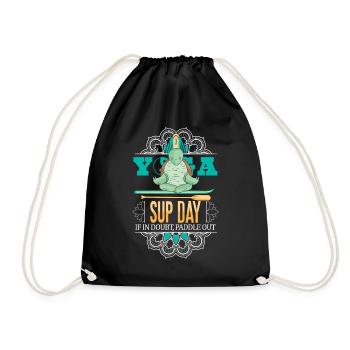 SUP paddleboarding Stand Up Paddle Schildkröte - Turnbeutel - Schwarz - Vorne