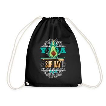 SUP paddleboarding Stand Up Paddle Avocado Yoga - Turnbeutel - Schwarz - Vorne