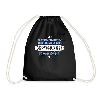 Retirement, Retiree, Retiree, Bonsai Grower, - Drawstring Bag - black - Front