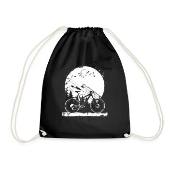 Mountain Bike Graphics - Drawstring Bag - black - Front