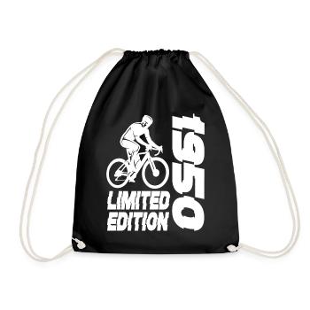 Limited Edition 1950 Limited Edition Geburtstag - Turnbeutel - Schwarz - Vorne