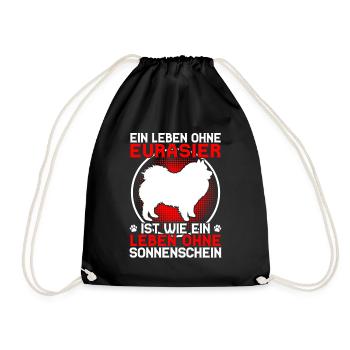 La vie sans Spitz eurasien - Sac de sport léger - noir - Devant