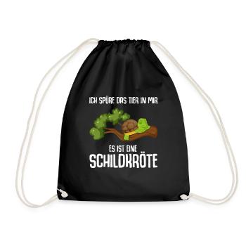 Ich Spüre Das Tier In Mir Es Ist Eine Schildkröte - Turnbeutel - Schwarz - Vorne