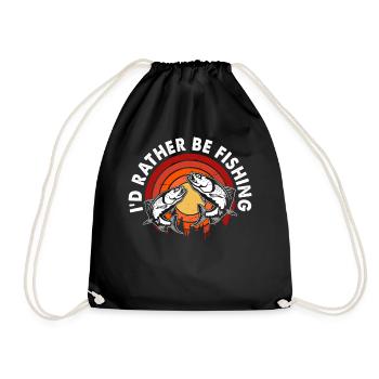Pêcheurs à la ligne - Sac de sport léger - noir - Devant