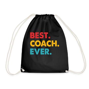 Best Coach Ever - Turnbeutel - Schwarz - Vorne