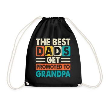 Les meilleurs papas promus au rang de grand-père - Sac de sport léger - noir - Devant
