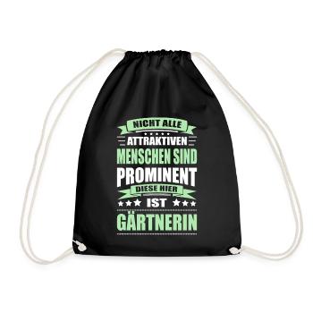 Nicht Alle Menschen Sind Prominent Gärtnerin - Turnbeutel - Schwarz - Vorne