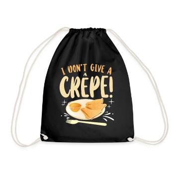 Pancake Lover Kids Pun I Don't - Drawstring Bag - black - Front