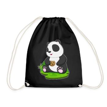 Panda Cookie - Turnbeutel - Schwarz - Vorne