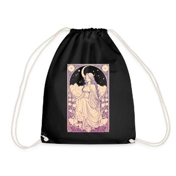 The Empress Tarot Card Cottagecore Aesthetic - Turnbeutel - Schwarz - Vorne