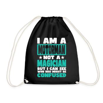 Motorman - Drawstring Bag - black - Front