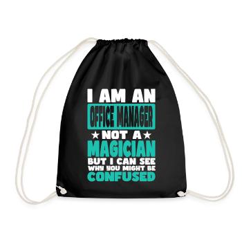 Office Manager - Drawstring Bag - black - Front