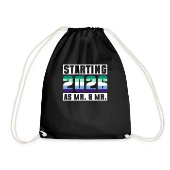 Gay Pride 2026 Wedding Gay Marriage - Drawstring Bag - black - Front