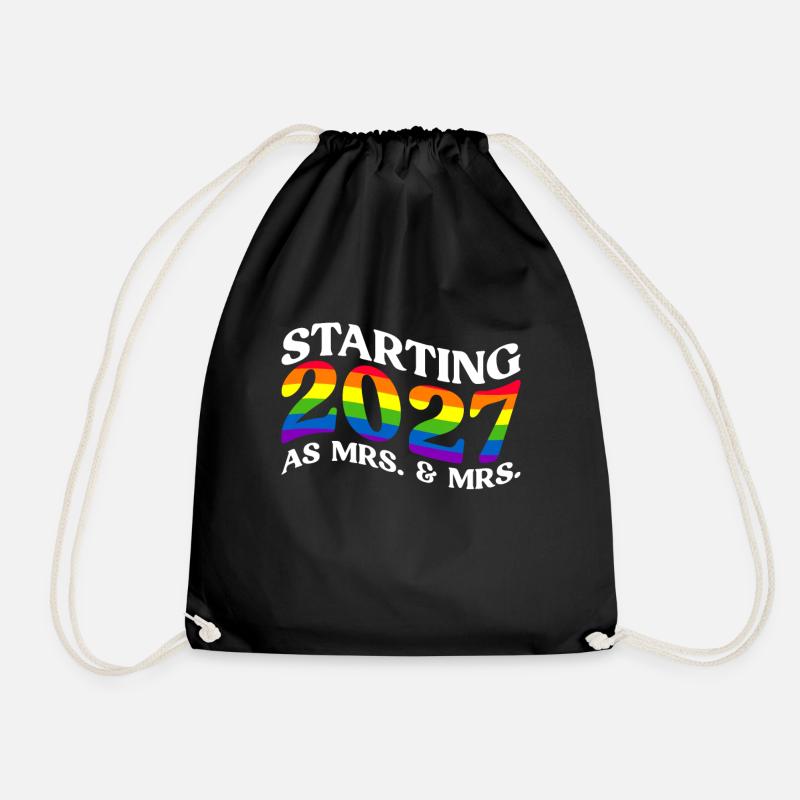 Gay Pride 2027 Hochzeit Homo-Ehe - Turnbeutel - Schwarz