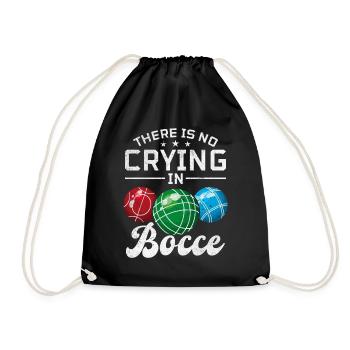 There Is No Crying In Bocce - Boccia Player - Drawstring Bag - black - Front