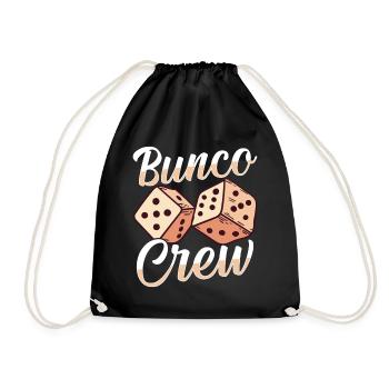 Roll Into Fun With Bunco Crew Dice Game Design - Drawstring Bag - black - Front