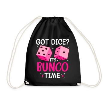 Bunco Night Dice Game Squad Fun - Drawstring Bag - black - Front